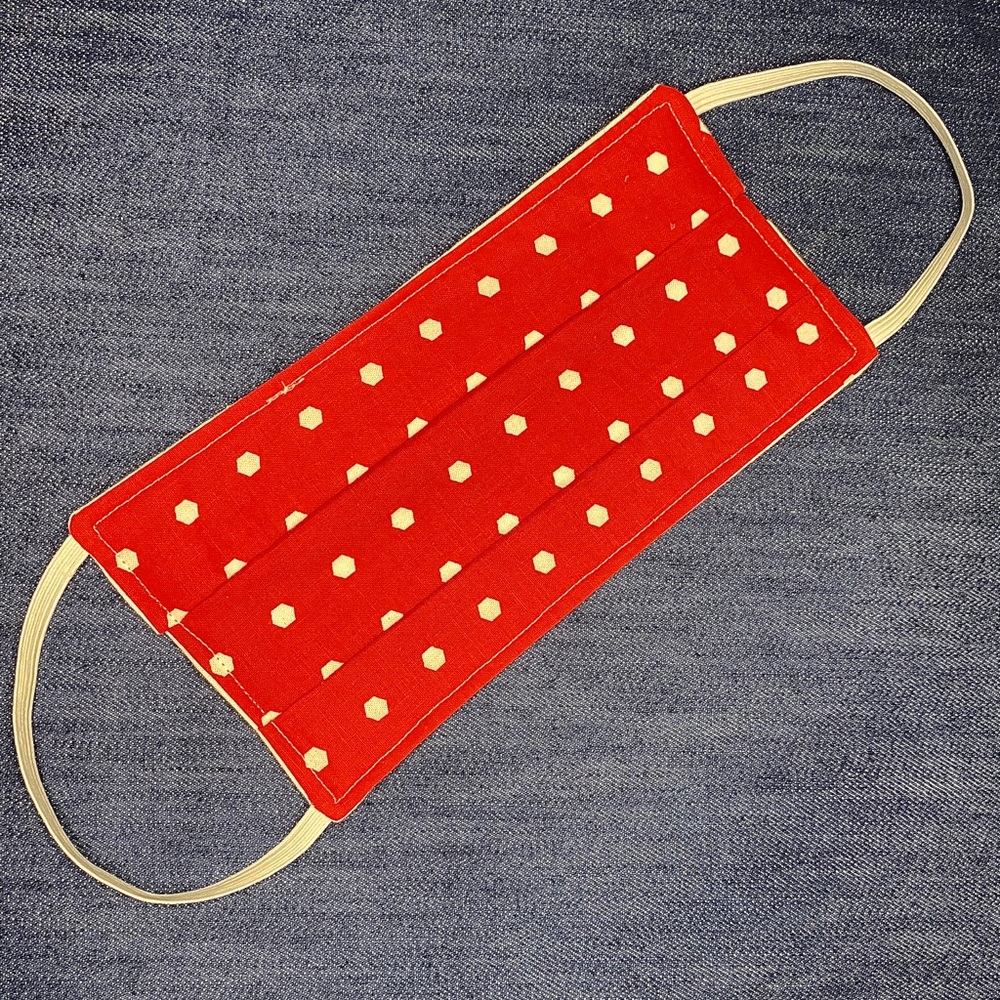 Set of 2 polka dot cotton face masks